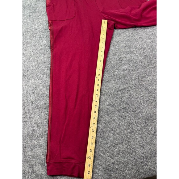 Chico’s Zenergy Women’s Size 4 20/22 Comfort Waist Red Jogger Pants Satin Trim - Picture 9 of 11